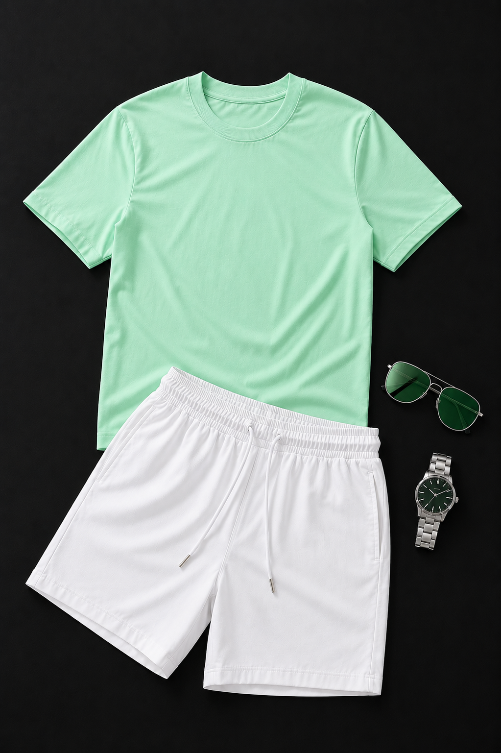 🔥 PACK ÉTÉ PREMIUM VELORA 👕 T-shirt + 🩳 Short + ⌚ Montre + 🕶️ Lunettes