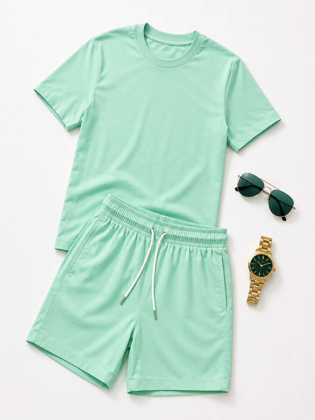 🔥 PACK ÉTÉ PREMIUM VELORA 👕 T-shirt + 🩳 Short + ⌚ Montre + 🕶️ Lunettes