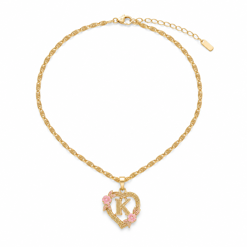 Collier Initiale Fleur