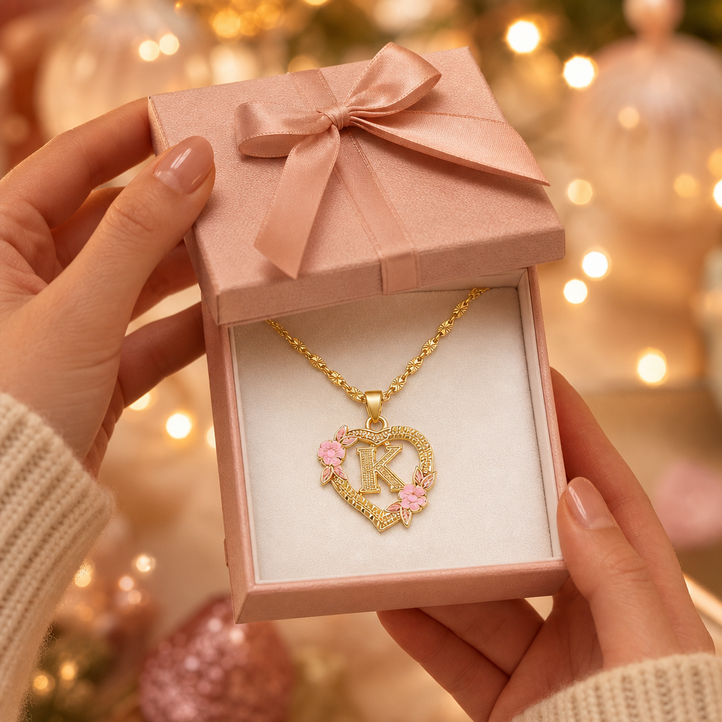Collier Initiale Fleur